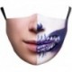 * 71 - Mosható arcmaszk fél arc koponya száj Mark HipHop Cospaly Party One Size Mask0