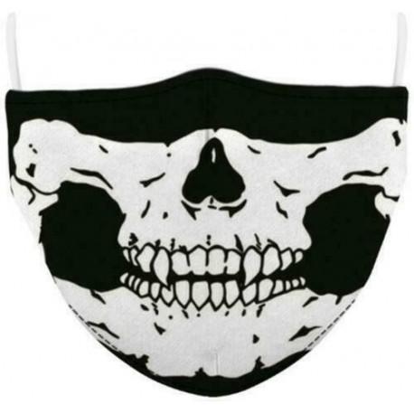 Design-49 - Férfi újrafelhasználható unisex vicces mosható arcmaszk fél arc száj Mark HipHop rajzfilm