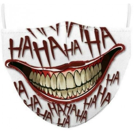 Design-38 - Férfi újrafelhasználható unisex vicces mosható arcmaszk fél arc száj Mark HipHop rajzfilm