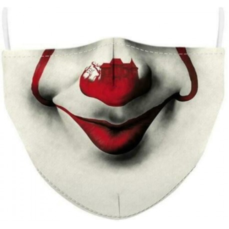 Design-94 - Férfi újrafelhasználható unisex vicces mosható arcmaszk fél arc száj Mark HipHop rajzfilm