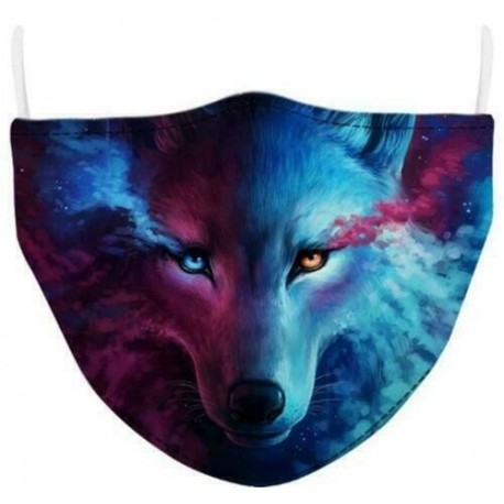 Design-62 - Férfi újrafelhasználható unisex vicces mosható arcmaszk fél arc száj Mark HipHop rajzfilm