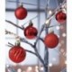 lila - 24X Glitter Xmas Tree Hanger Baubles díszgömbök karácsonyi dekoráció törésálló