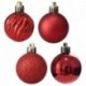 lila - 24X Glitter Xmas Tree Hanger Baubles díszgömbök karácsonyi dekoráció törésálló