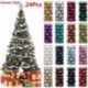 égszínkék - 24X Glitter Xmas Tree Hanger Baubles díszgömbök karácsonyi dekoráció törésálló