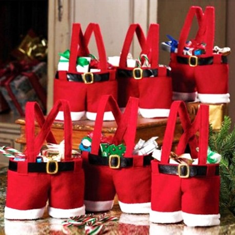 Mikulás nadrág - Mikulás nadrág manó karácsonyi cukorka táskák bor harisnya üveg ajándék táska karácsonyi