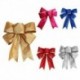 Arany - 2db nagy, fényes csillogó íj bowknot karácsonyfa party Baubles karácsonyi dekoráció