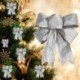 Arany - 2db nagy, fényes csillogó íj bowknot karácsonyfa party Baubles karácsonyi dekoráció