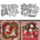* 4 Hópelyhek - Karácsonyi hópehely harang hófa fémvágás meghal Scrapbook dombornyomás XMAS