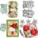 * 4 Hópelyhek - Karácsonyi hópehely harang 3 hófa fémvágó meghal Scrapbook dombornyomott barkácsolás