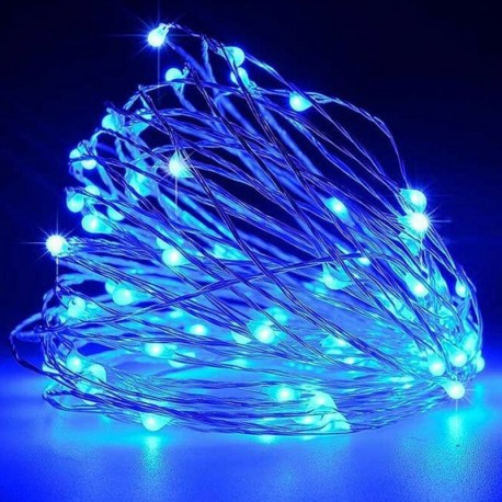 10db kék-75cm 15LED - LED húr akkumulátor réz borosüveg drót Tündérlámpák Party Valentin Xmas jc