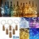 10db kék-75cm 15LED - LED húr akkumulátor réz borosüveg drót Tündérlámpák Party Valentin Xmas jc