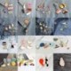 26 Fehér szellem - Rajzfilm zománc piercing bross tű gallér jelvény Corsage Lady karácsonyi aranyos ajándék