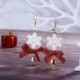 karácsonyi koszorú - Karácsonyfa harang szarvas hóember fülbevaló fülbevaló horog karácsony Xmas Party női ékszer