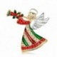 13-Hóember - 2020 karácsonyfa kristályos Mikulás hópehely Jingle Bell zománc bross tű