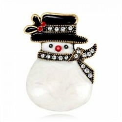 12-fehér hóember - 2020 karácsonyfa kristályos Mikulás hópehely Jingle Bell zománc bross tű