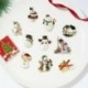 1-Hópehely - 2020 karácsonyfa kristályos Mikulás hópehely Jingle Bell zománc bross tű