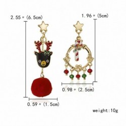 Elk fülbevalók - Kristály karácsonyi jávorszarvas szarvas hosszú fülbevalók csepp dangle Stud Xmas női ékszerek