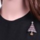 Zománcozott karácsonyfa - Női férfiak karácsonyfa brossok Pin Crystal Xmas Party ékszerek ünnepi ajándék