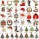 19-Garland Bell - Karácsonyfa Mikulás szarvas hóember bross tű Xmas Party divat női ajándék