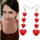 Szív - Akrilgyanta gonosz szemhorgos fülbevaló kék szemcsepp dangle stud női szerencsés karácsony