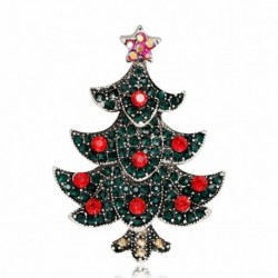 Ezüst pagodafa - Kristály strassz zománc karácsonyfa bross csapok Charm női ékszer ajándék