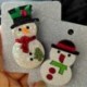 Kedves hóember - Új divat karácsonyi Mikulás jávorszarvas hóember bross tű Xmas Party ékszer ajándék