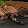 Nepáli imakerék - Retro Nepál buddhista Mala gyöngy medál nyaklánc hosszú pulóver lánc női karácsony