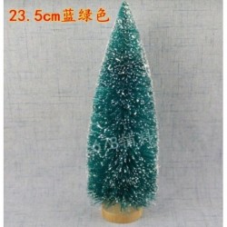 Sötétzöld-23,5 cm - Mini Sisal palackkefe karácsonyfa hófagy Santa Village Putz ház szia