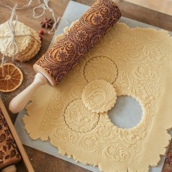 Virág 35cm - PAISLEY mintás tekercs. Dombornyomásos vésett eszköz a sütik sütéséhez Cut Xmas hi
