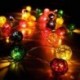 Zöld - 20 LED-es húrfényes tündérlámpa esküvői party függöny rattan labda karácsonyi dekoráció 2,2m