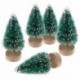 Sötétzöld-4,5 cm - 5X Mini Snow Frost karácsonyfa Mikulás falu Putz Ház Sisal palack kefe szia