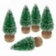 Sötétzöld-4,5 cm - 5X Mini Snow Frost karácsonyfa Mikulás falu Putz Ház Sisal palack kefe szia