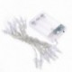 Velencei kék - 20 pamut golyós húr Fairy Night Lights USB LED izzó otthoni party dekoráció