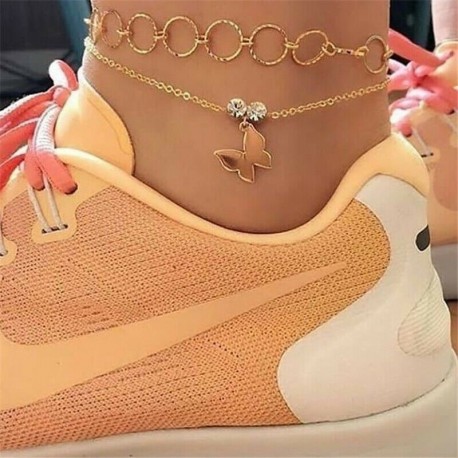 4. készlet - Nő divat boka Boho gyöngyök bokalánc karkötő láblánc strand ékszerek egyedülálló