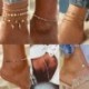 * 76 Teknős Iránytű Anklets - Nő divat boka Boho gyöngyök bokalánc karkötő láblánc strand ékszerek egyedülálló