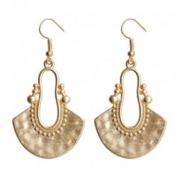 * 07 Arany - Boho női ékszer ünnepi cigány törzsi etnikai mandala üreges karika fülbevaló ajándék