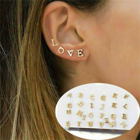 Egyszerű levélkészlet (26 pár) - Divat Boho geometriai fülbevaló szett nagy medál fülhoroggal lógó ékszer ajándék