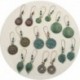 * 25 - Vintage Boho etnikai bojt fülbevalók türkiz gyöngyökkel horog női füllengő ajándék