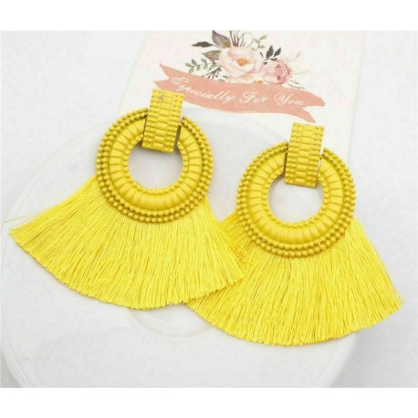 53 - Újonnan női arany ezüstözött kristályvirág csepp hosszú fülbevaló lánc fülbevalók