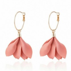 Rózsaszín 2 - Divat százszorszép virág fülbevalók női kristály vízcsepp csüngő fül stud ékszerek