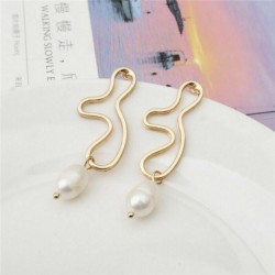 38-arany gyöngy fülbevaló - Divat Boho kerek fülbevalók női fém geometriai gyöngy fülbevalók ékszerek