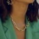 * 3 Arany egyszerű lánc nyaklánc - Többrétegű divat Női Boho ötvözet kulcscsont choker nyaklánc báj lánc ékszerek