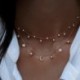 * 116. Crystal Star láncfojtó ... - Többrétegű női női ötvözet kulcscsont choker nyaklánc bűbáj lánc ékszerek