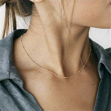 * 13 Arany egyszerű lánc nyaklánc - Női Boho többrétegű choker hosszú lánc állítás nyaklánc medál ékszer