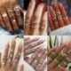 13db / készlet Ősi arany - Divat gyűrű készlet retro kézzel készített vintage Boho stílusú virággyűrűk ékszer