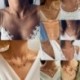 * 1 Arany Szögű Betűk Nyaklánc - Női Boho többrétegű choker hosszú lánc állítás nyaklánc medál ékszer ajándék
