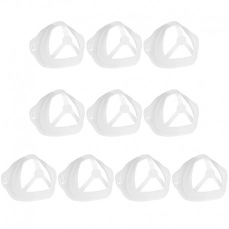 fehér - 10db 3D BELSŐ TÁMOGATÓ KONZOL LÉLEGZHETŐ TARTÓ VÉDELMI ESZKÖZ ARCBORÍTÓHOZ