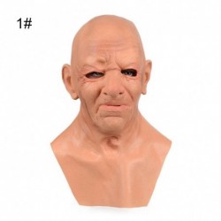 1 - UK_ Halloween Party Reális öreg férfiak Latex arcvédő fejfedő Masquerade Costu