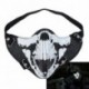 Fekete-fehér - UK_ Ijesztő SKULL FAUX BŐR NOCTILUCENT ARCBORÍTÓ HALLOWEEN COSPLAY PARTY PROP