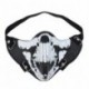 Fekete-fehér - UK_ Ijesztő SKULL FAUX BŐR NOCTILUCENT ARCBORÍTÓ HALLOWEEN COSPLAY PARTY PROP